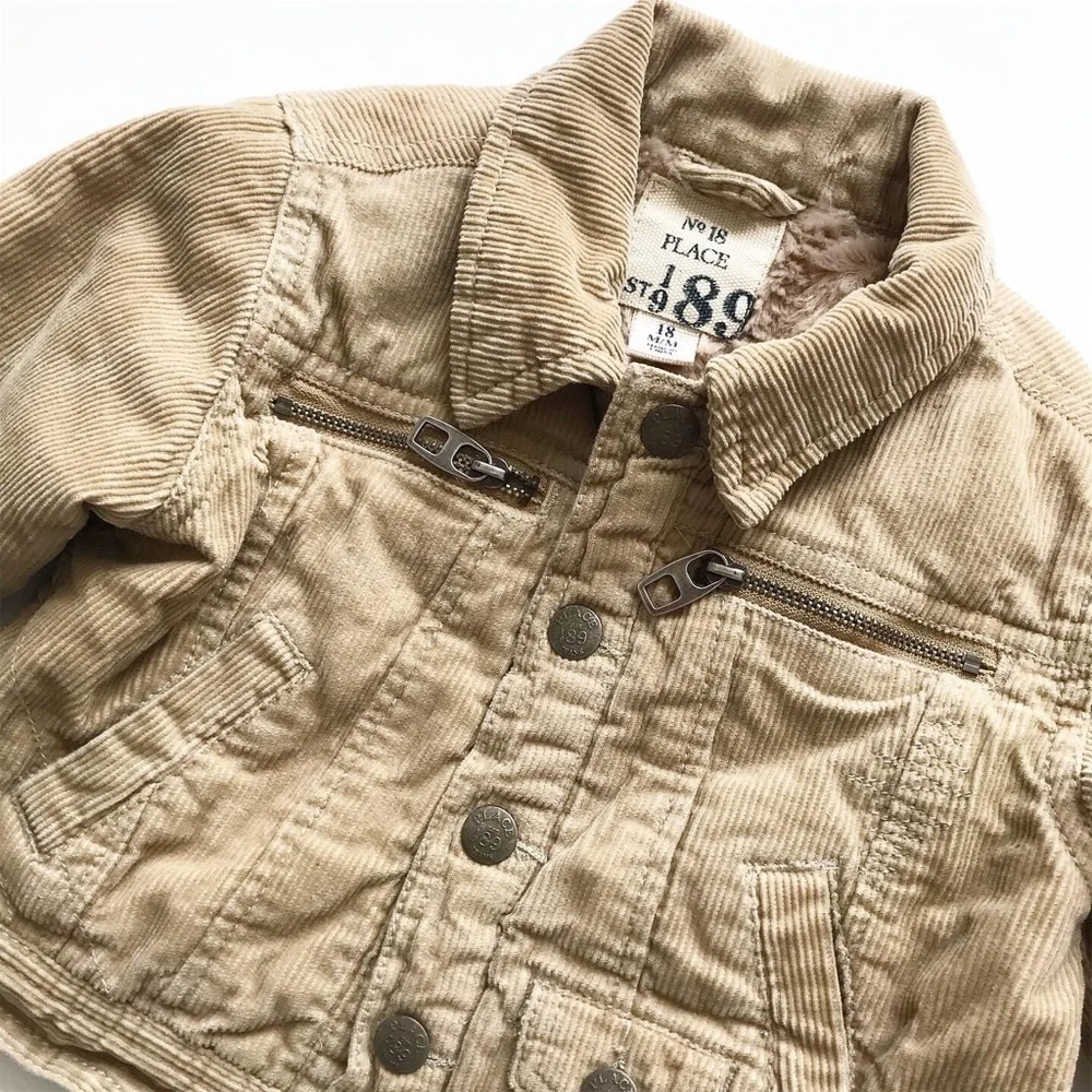 The children’s place corduroy plush jacket EUC 18m